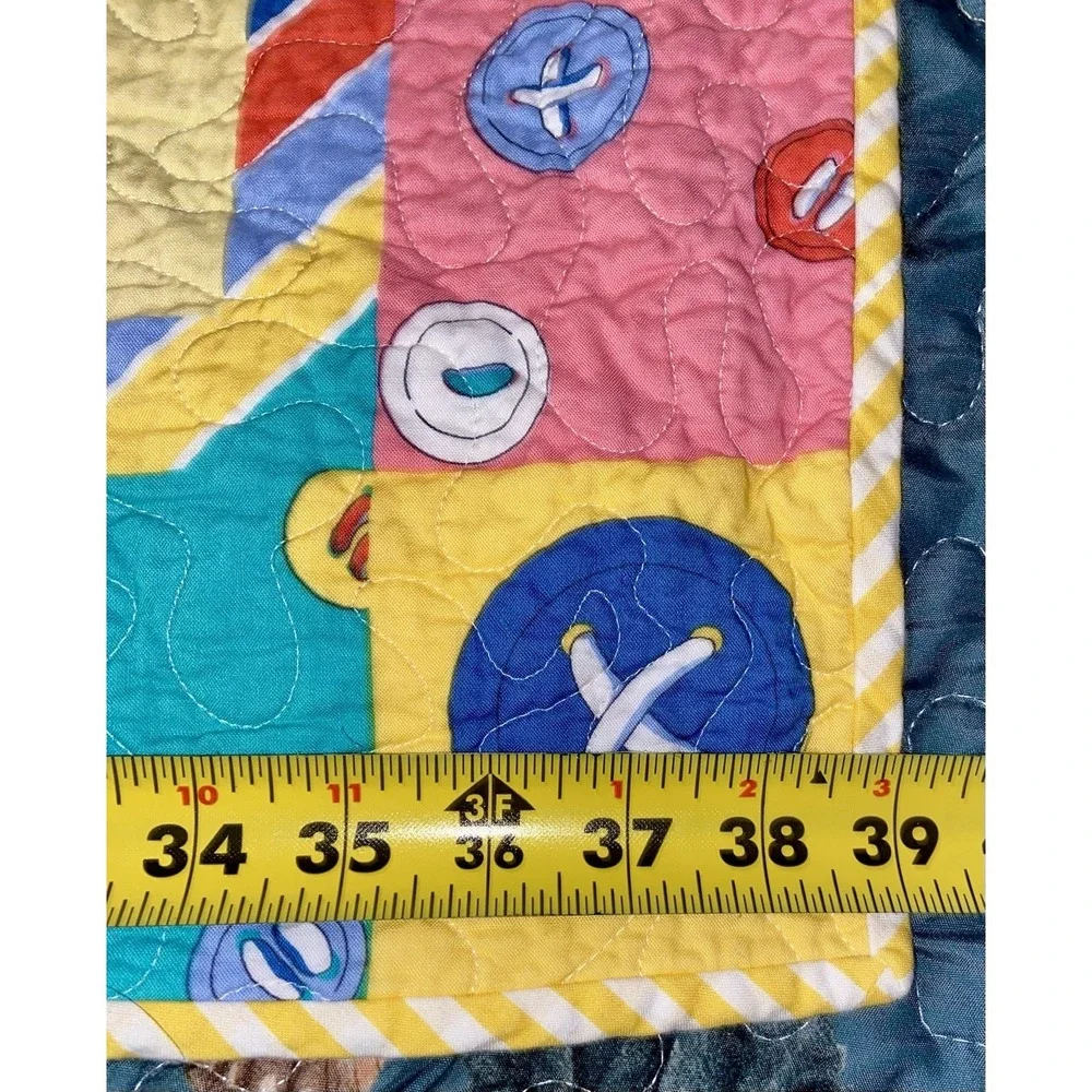 Hand Quilted Homemade Quilt Blanket 31x39
